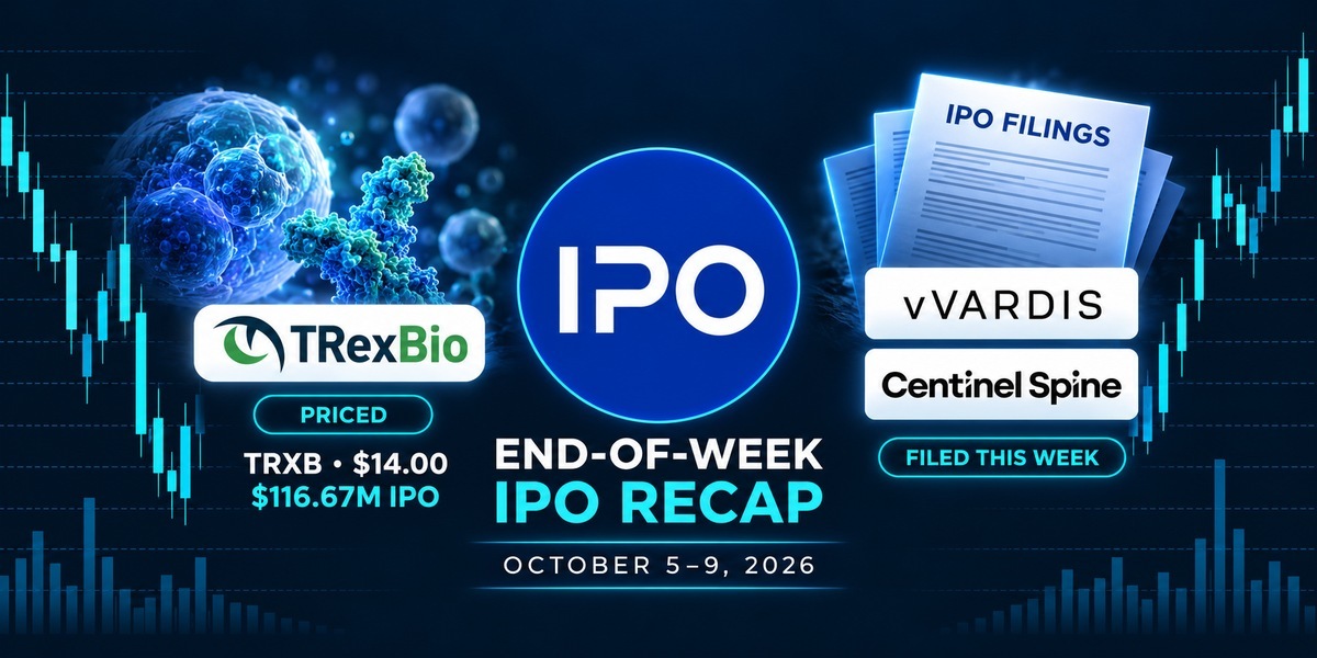 U.S. IPO Recap Week of 10/9/2026